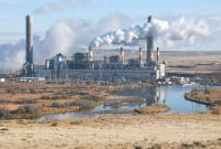 A coal plant in eastern Wyoming spews emissions.